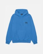 BASIC STÜSSY BLUE HOODIE PIGMENT DYED