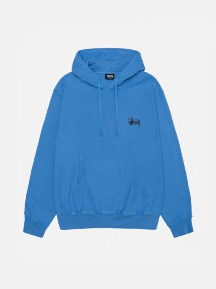 BASIC STÜSSY BLUE HOODIE PIGMENT DYED