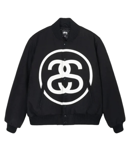 Black SS-Link Stussy Jacket