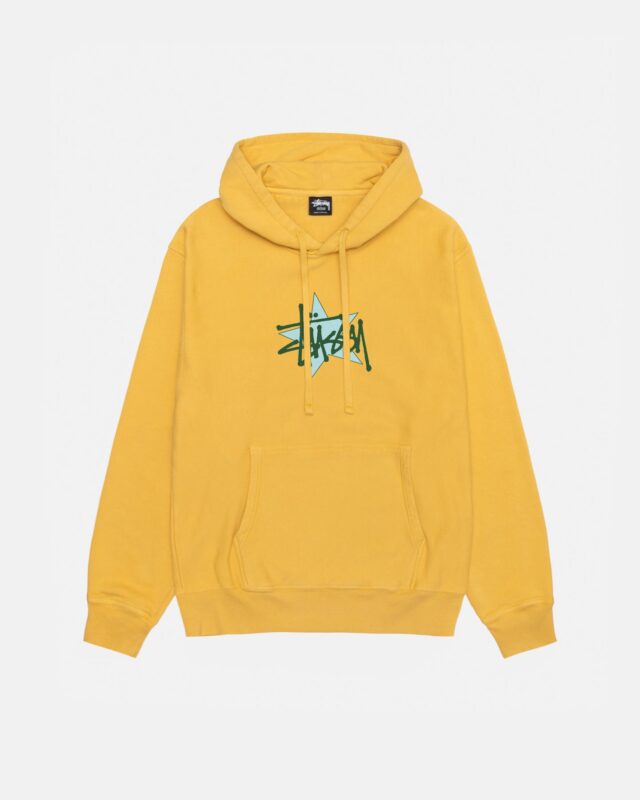 STÜSSY STAR HOODIE PIGMENT DYED YELLOW