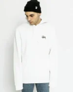 Stussy Basic Logo Hoodie (WHITE)