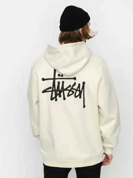 Stussy Basic Logo Hoodie (CREAM)