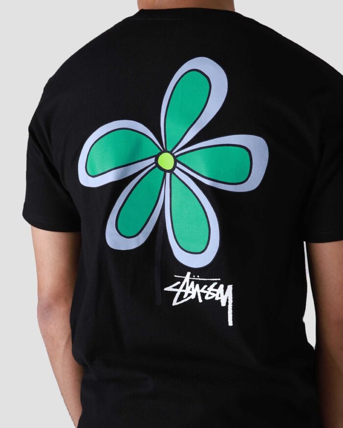 Stussy Five-leaf Flower Tee (BLACK)