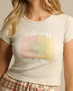 Stussy Sunsets Rib Tee (SAND)