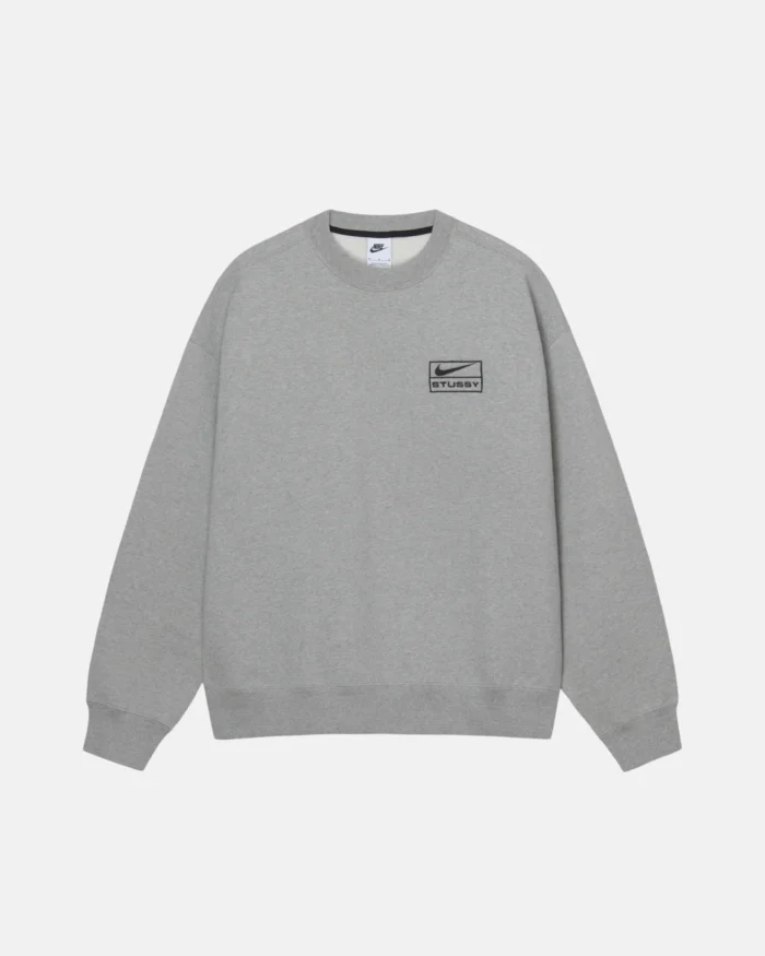 STÜSSY NIKE FLEECE CREW WHITE