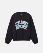 STÜSSY SPORT RELAXED OVERSIZED CREW BLACK