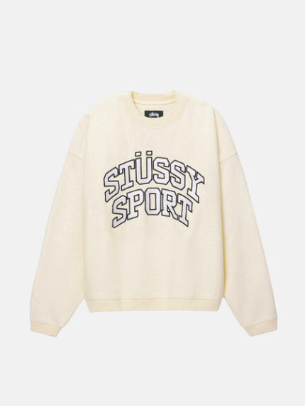 STÜSSY SPORT RELAXED OVERSIZED CREW WHITE