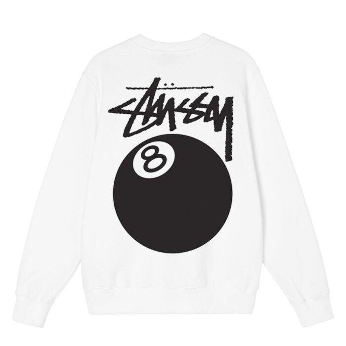 Stussy 8 Ball Sweatshirt White