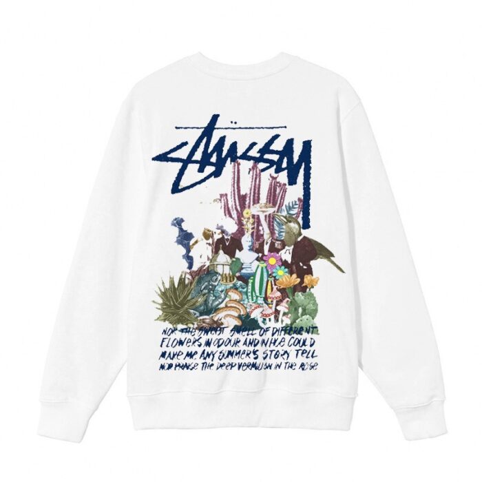 Stussy Psychedelic Crew White